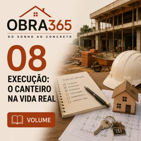 Capa do Vol 08 · Execução: o Canteiro na Vida Real — OBRA365