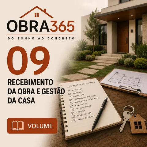 Capa do Vol 09 · Recebimento da Obra e Gestão da Casa — OBRA365